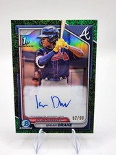 2024 Bowman Chrome 1st Green Grass Refractor Auto Isaiah Drake RC Auto /99