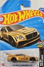Hot Wheels New Mainline 2018 Bentley Continental GT3 #7/10 Gold #162 Race Day