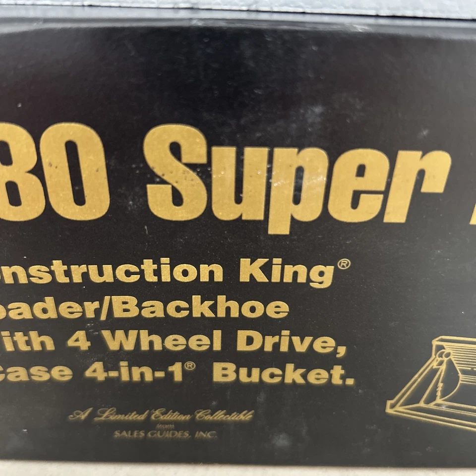 RARE Conrad Case 580 Super K Backhoe Loader 1:35 Gold NIB Made In Germany 1992 - Image 2 of 4