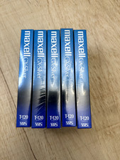 Lot of 5 Maxell 214016 120 Minute Gx Silver Video Tape New Sealed