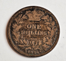 1836 William IV Silver Shilling. Uncleaned