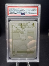 2024 Bowman Draft Ryan Waldschmidt 1st Yellow Printing Plate 1/1 PSA Auth