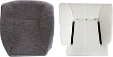 Cloth Mist Gray Driver Side Bottom and Foam Cushion Replacement Seat Cover Compa