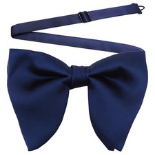 Men Pre-Tied Oversized Big Velvet Bow Tie Pocket Square Cufflinks