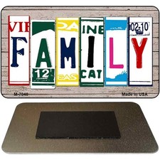 Family Wood Cut Letter Novelty Magnet Fridge Refrigerator Kitchen Decoration