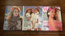Vintage Lot of 3 - 1990 & 1991 VOGUE Magazine Collector Set Fashion