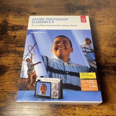 Adobe Photoshop Elements 9 (Mac/Win) w/Serial Numbers Open Box