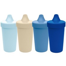 Re-Play 10 Oz. Sippy Cups for Toddlers - Spill Proof Dishwasher Safe - Set of 4