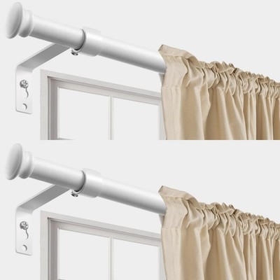 Decorative Curtain Rods for Windows 28 to 50 Inch - 5/8'' Heavy Duty Curtain R...