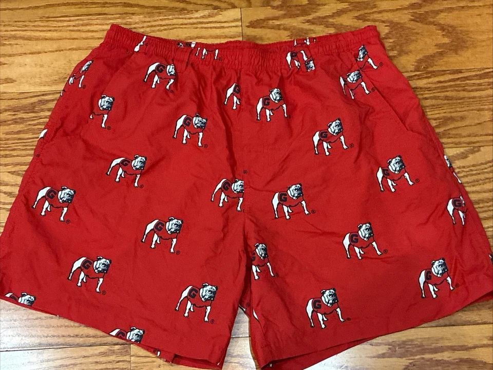 COLUMBIA Shorts Georgia Bulldogs PFG Lined Shorts Red Mens L Swimming Fishing - Image 3 of 4