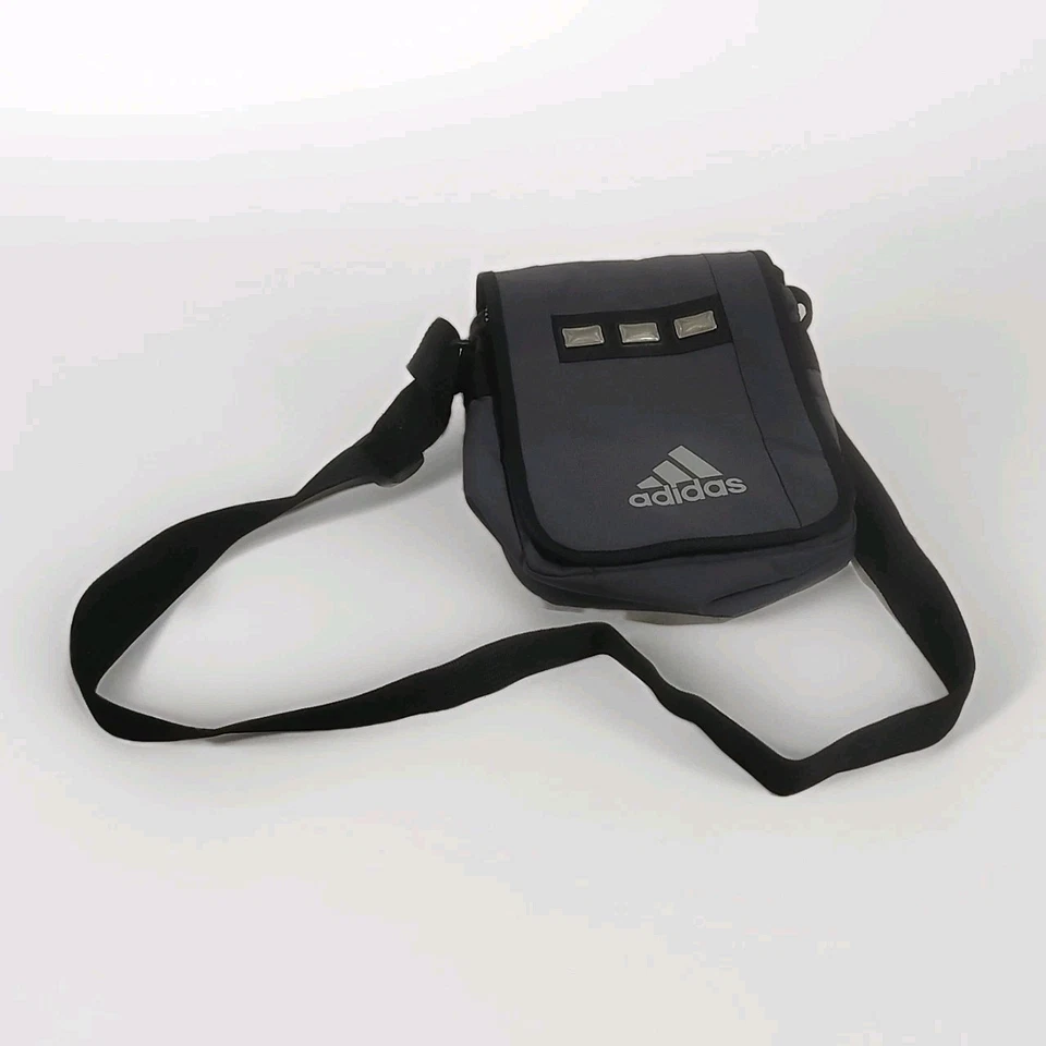 Adidas Originals Unisex Mini Messenger Crossbody Bag Navy Blue Retro — 第 2/4 张图片