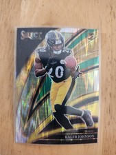2025 Select Club Level Green & Yellow Shock Kaleb Johnson #252 Steelers RC