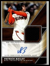 2026 Topps MLB Patrick Bailey Auto Giants Game Used