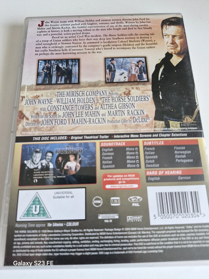 The Horse Soldiers (DVD, 2004) - Image 2 of 3