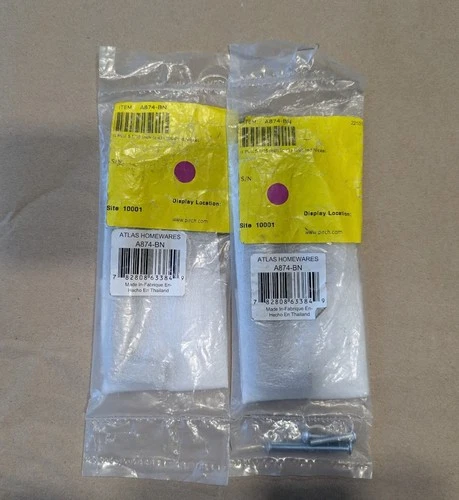 Atlas Homewares A874-BN Cabinet Pull 5-1/16" CTC Set of 2 BRUSHED NICKEL New - Picture 6 of 8