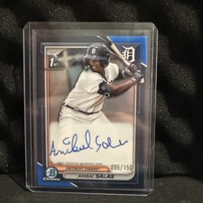 2024 Bowman Chrome Anibal Salas Auto Blue Refractor 1st /150 Tigers