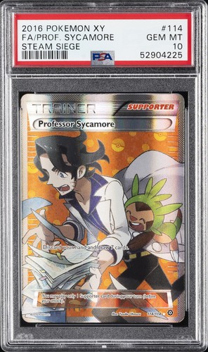 2016 POKEMON XY STEAM SIEGE #114 FULL ART/PROFESSOR SYCAMORE PSA 10