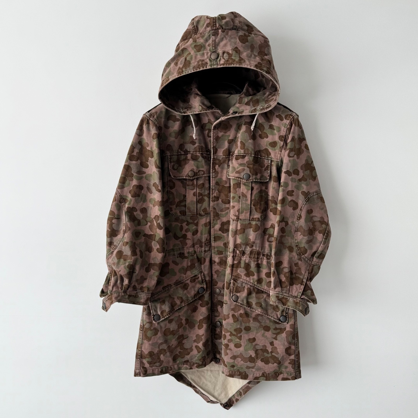 50s Vintage Military 1959 Dated Austrian Army ‘KAZ58’ Pea Dot Camo Parka Jacket