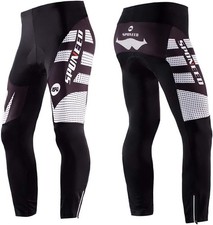 Cycling Pants Padded Men Winter Bike Gear Compression Tights Bicycling Long S...