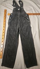 Calvin Klein Overalls Youth Unisex Black Corduroy Straight Leg Carpenter Bibs