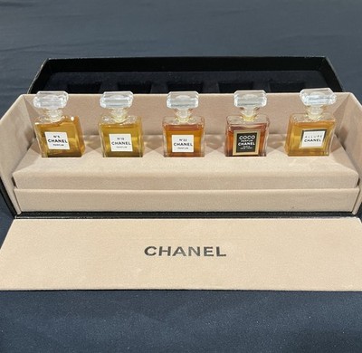 Vintage CHANEL Fragance Wardrobe Parfume Mini Set of 5/3.5ml