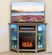 Corner Electric Fireplace with Mantel, TV Stand Electric Fireplace Heater