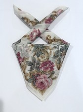 NWT WOMEN HANDKERCHIEF CHRISTIAN DIOR Floral BANDANA COTTON POCKET SQUARE 18  