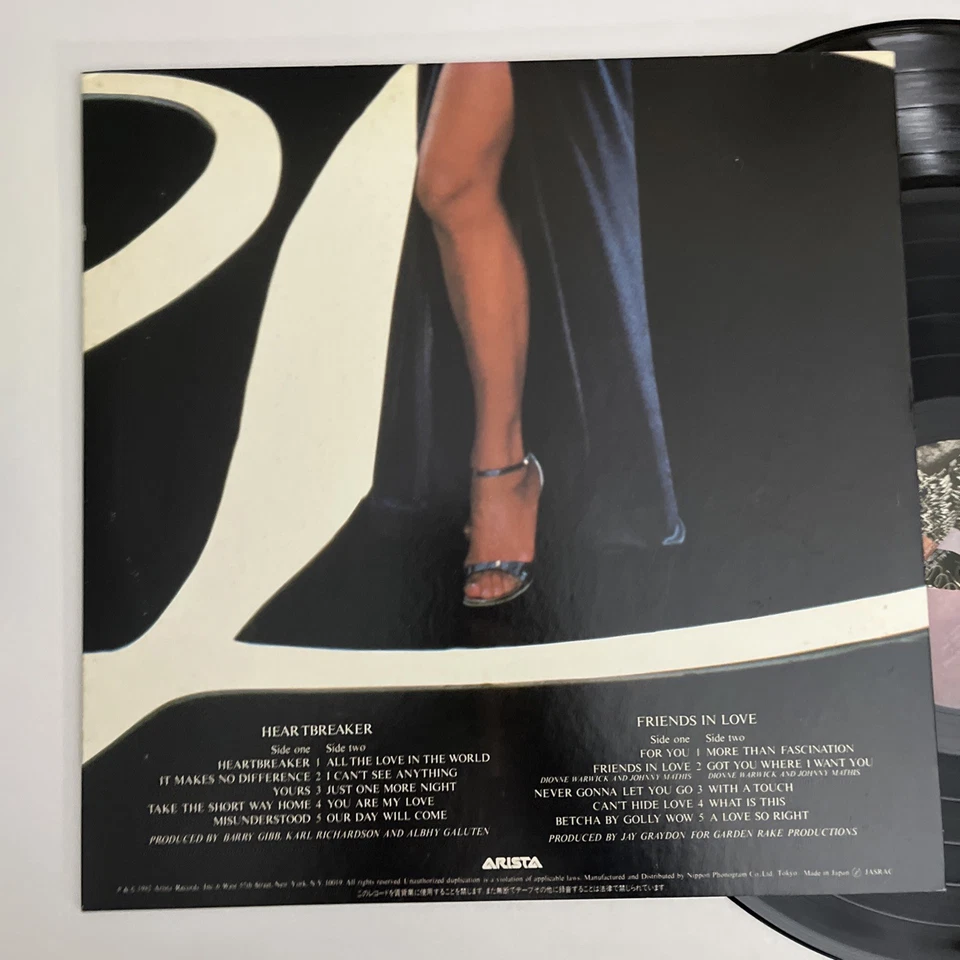 Dionne Warwick – Heartbreaker / Friends In Love (Vinyl, 1982) 2x LP Album Japan - Image 3 of 4
