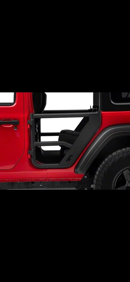 Body Armor 4x4 Rear Tube Doors; Textured Black (18-26 Jeep Wrangler JL 4-Door) - Image 4 of 4