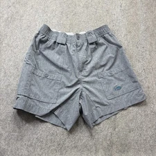 AFTCO Shorts Men 36 Gray Cargo Elastic 7" Fishing Performance