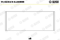1X Glyco 71-4243/4 0.25Mm Pleuellager FüR Renault Nissan Suzuki Mercedes-Benz Da