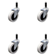 3 Inch Thermoplastic Rubber Wheel 1 Inch Expanding Stem Caster Set of 4 SCC