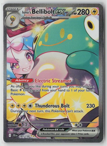 Pokemon Iono's Bellibolt ex SV09: Journey Together 183/159 Holo NM