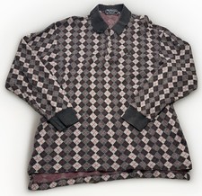 Vintage Burberry Prorsum Long Sleeve Nova Check Rugby Polo Sz Medium