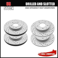 Front And Rear Drilled Brake Disc Rotors for Mazda CX-30 2020 2021