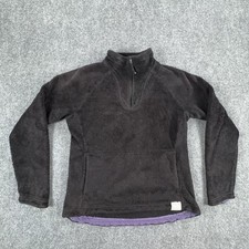 The North Face Fleece Jacket Womens Medium Black 1/4 Zip Osito Quarter Zip