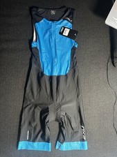 NWT 2XU Men's Core Sleeveless Front Zip Trisuit - Blue/Black - Size Medium