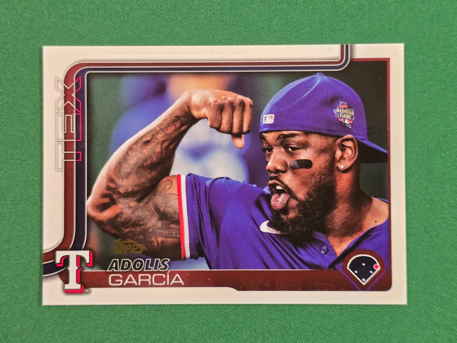 2025 Adolis Garcia Topps Series One Golden Mirror SSP #247 Rangers