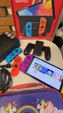 Nintendo Switch OLED Bundle w/ Joy-Con, Dock,fully working" "mint condition