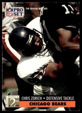 1991 Pro Set Chris Zorich Chicago Bears #778