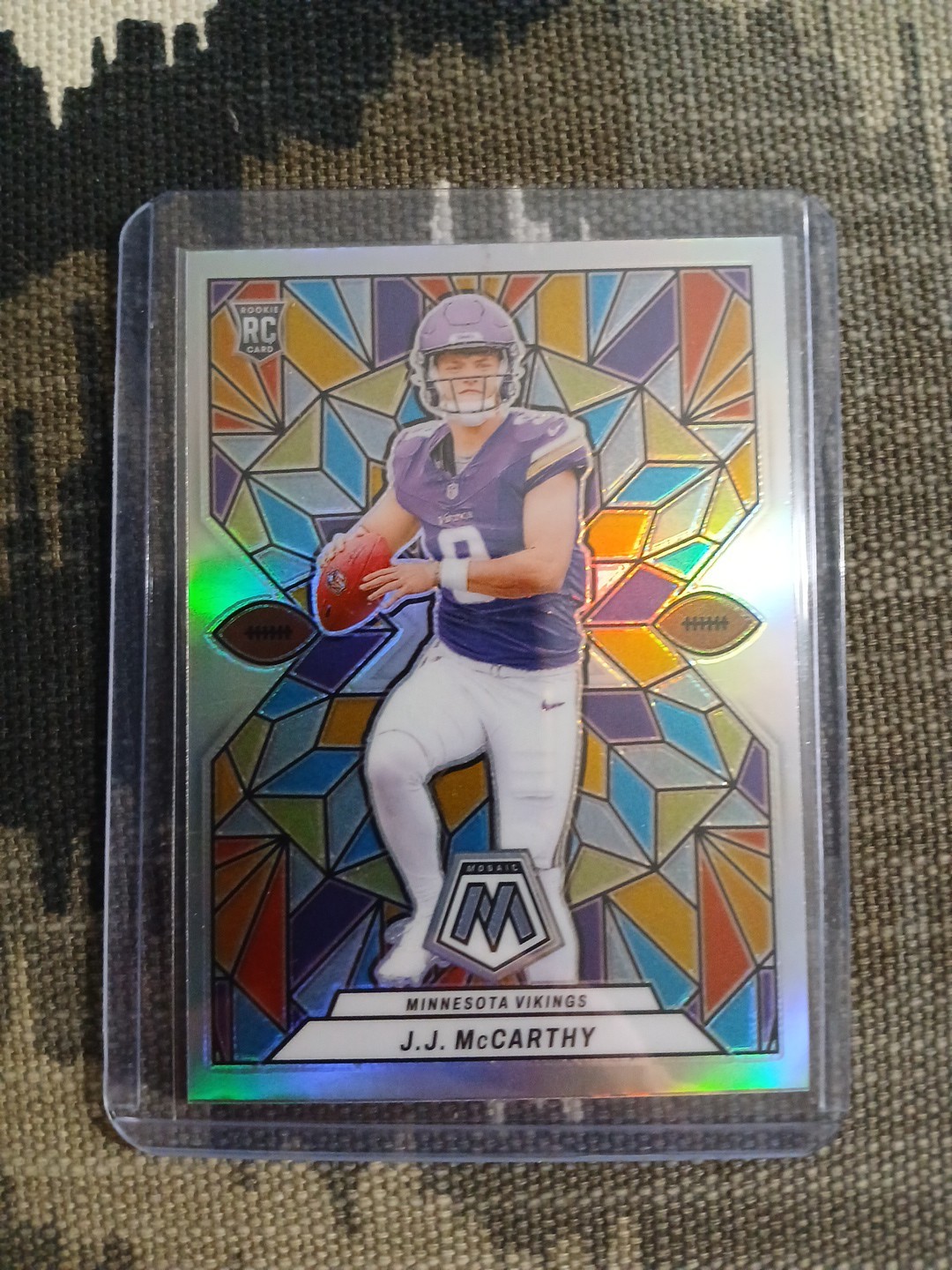 2024 Panini Mosaic JJ McCarthy Stained Glass SSP RC Case Hit Rookie Vikings!