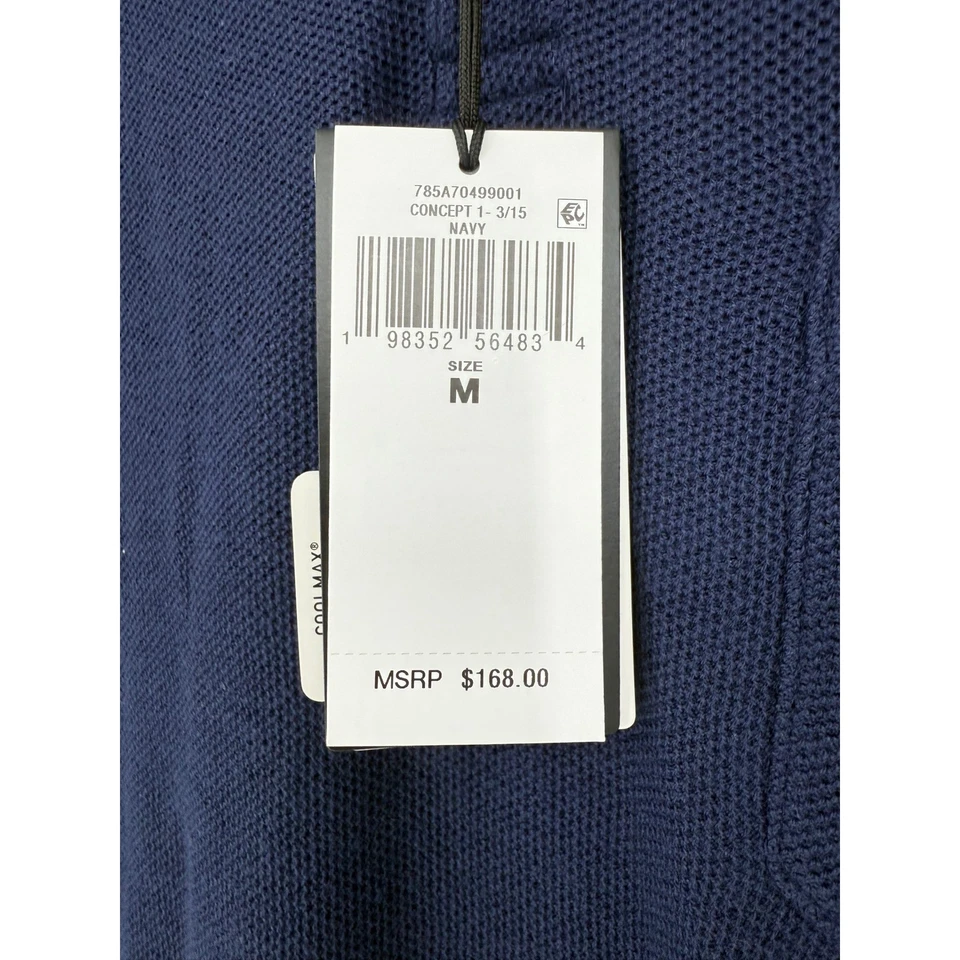 RLX Ralph Lauren вязаный текстурированный рубашка-поло темно-синий короткий рукав размер M рекомендуемая розничная цена производителя $168 новый с Ярлыками - Изображение 3 из 4