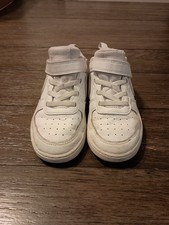 Nike Court Low White Casual Sneakers Size 10c SEE ALL PICS 