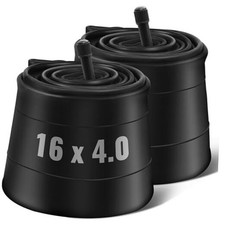 16 x 4.0 Inner Tube with Schrader Valve - Ideal for Straight Valve 2-pack