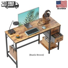 Computer Desk with 2 Drawers, 40 Inch Small Home Office Desk Study Writing Table