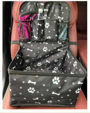 Dog Car Seat with Storage Pockets,Travel Dog Car Seat Cover Folding Hammock Dog