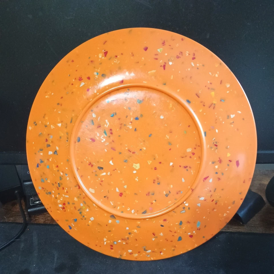 Platos de cena de melamina confeti naranja Zak Designs 11", 2 disponibles  Foto 3 de 4