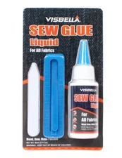 Visbella Sew Glue Liquid Kit,Fabric Glue That Quickly Mends,Alters,Hems&Embellis
