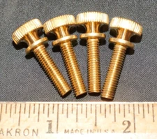 10-32-3/4" Brass Thumb Screws lot of 4 for mechanical applications