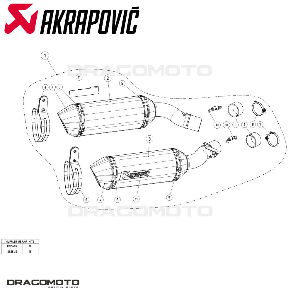 KAWASAKI Z 1000 / SX 2014-2020 Exhaust AKRAPOVIC Carbon S-K10SO19